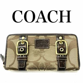 コーチ(COACH)のCOACH コーチ シグネチャー ラウンドジップ 長財布 YL10(財布)