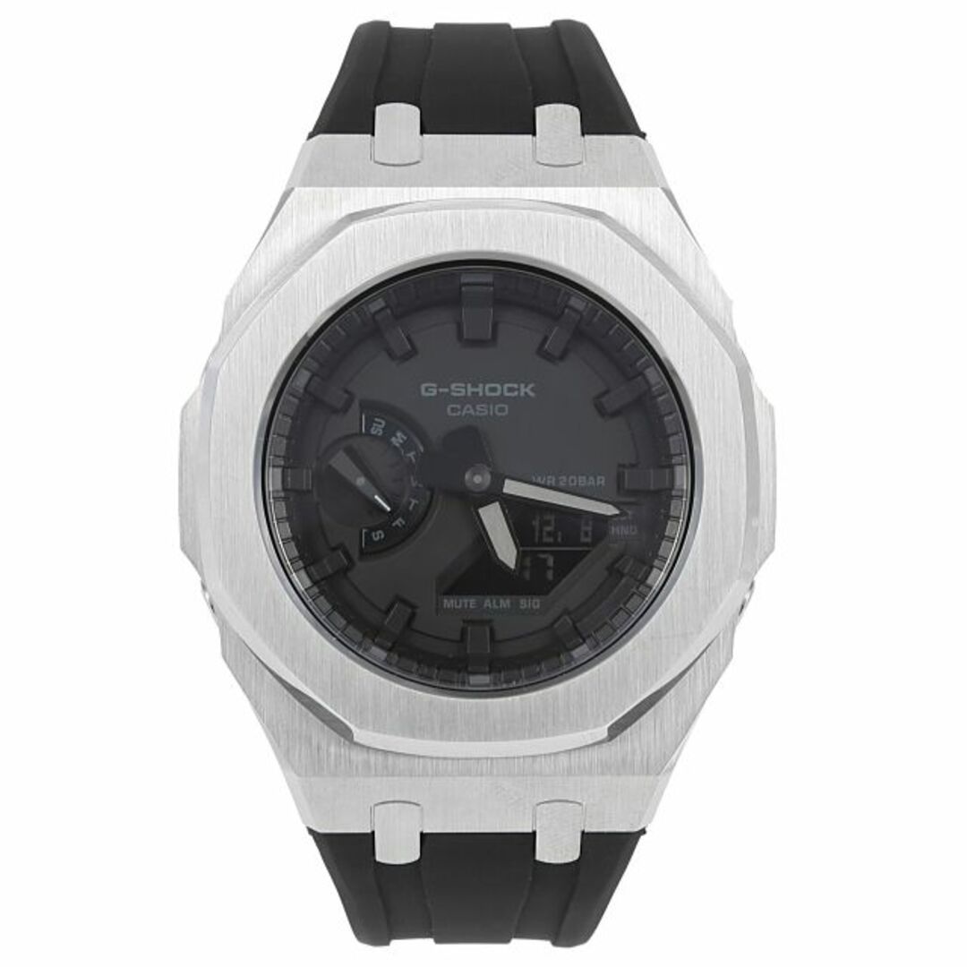 G-SHOCK(ジーショック)のG-SHOCK GA2100 ブラック カシオーク メタル カスタム ラバーバンド カシオーク ステンレス製 CASIOAK メンズの時計(腕時計(アナログ))の商品写真