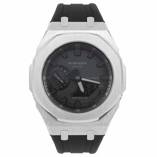 ジーショック(G-SHOCK)のG-SHOCK GA2100 ブラック カシオーク メタル カスタム ラバーバンド カシオーク ステンレス製 CASIOAK(腕時計(アナログ))