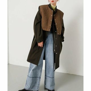 【KHAKI】キルトベストツキモッズコート