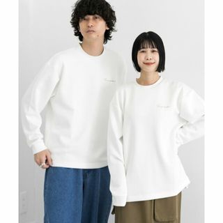 センスオブプレイスバイアーバンリサーチ(SENSE OF PLACE by URBAN RESEARCH)の【WHT×WHT】『一部WEB限定カラー』『ユニセックス』シシュウダンボールポンチロングTシャツ(Tシャツ/カットソー(半袖/袖なし))