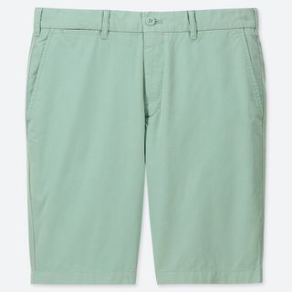 ユニクロ(UNIQLO)の新品タグ付●ユニクロ チノハーフパンツ　XL  グリーン(ショートパンツ)