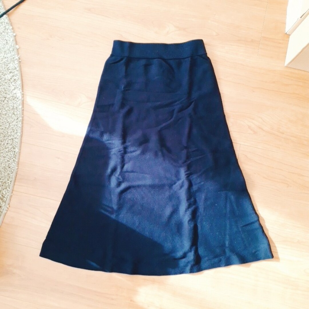 MUJI (無印良品)(ムジルシリョウヒン)の新品タグ付き無印良品ニットフレアスカート レディースのスカート(ロングスカート)の商品写真