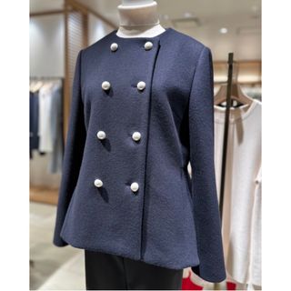 エムプルミエ(M-premier)のm.i.d. navy 伊勢丹限定パールボタンショートコート(その他)