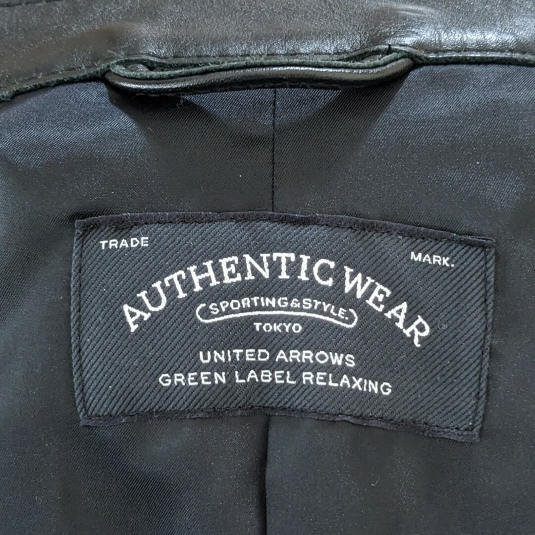 UNITED ARROWS green label relaxing(ユナイテッドアローズグリーンレーベルリラクシング)の【UNITED ARROWS】ライダースジャケット  BLACK  S  牛革 メンズのジャケット/アウター(ライダースジャケット)の商品写真