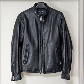 ユナイテッドアローズグリーンレーベルリラクシング(UNITED ARROWS green label relaxing)の【UNITED ARROWS】ライダースジャケット  BLACK  S  牛革(ライダースジャケット)