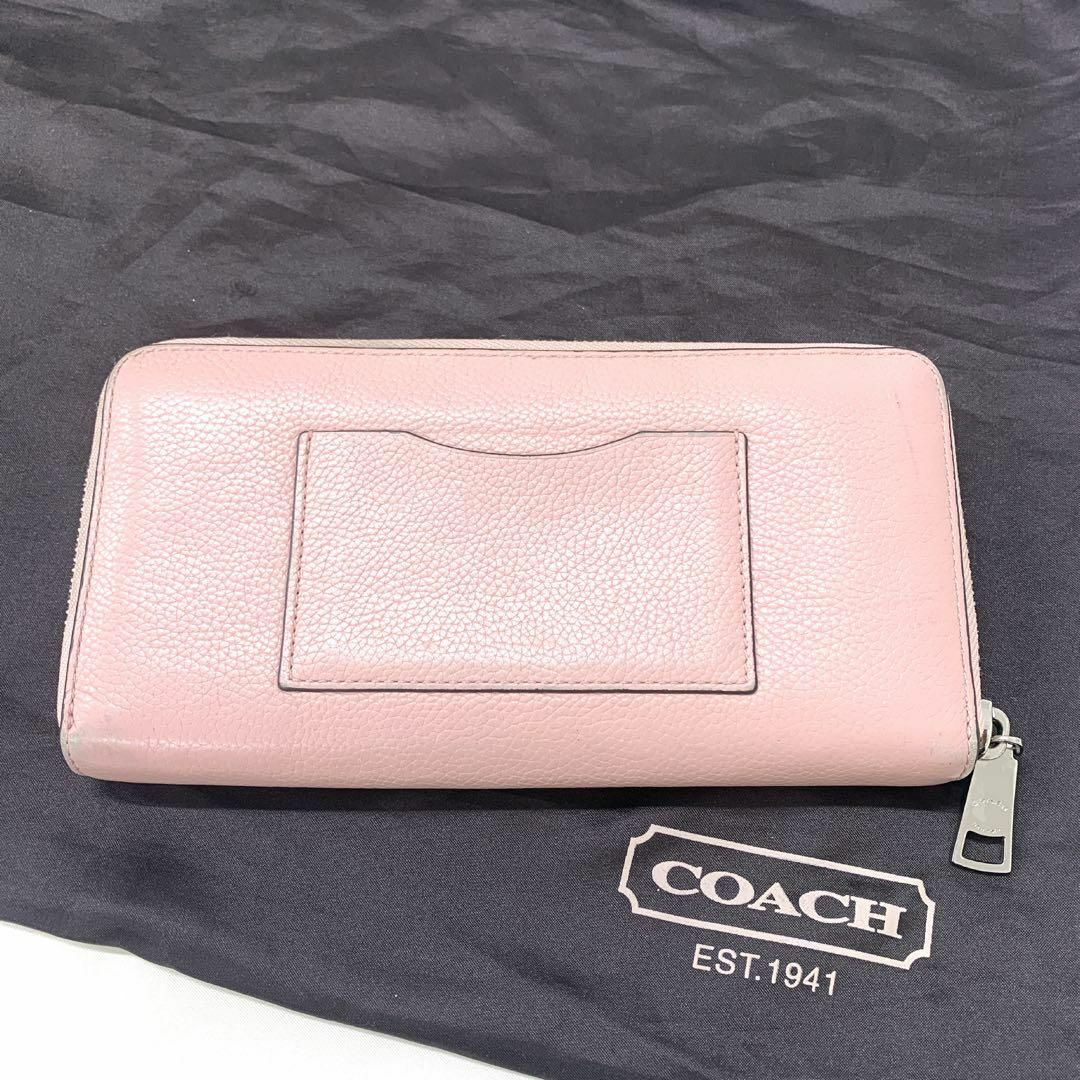 COACH(コーチ)のCOACH コーチ ラウンドジップ ピンクレザー長財布 YL10 レディースのファッション小物(財布)の商品写真