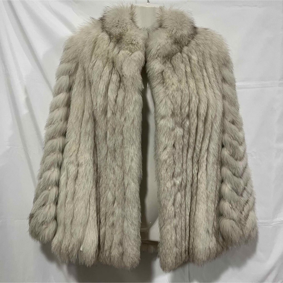 上質ファー✨サガフォックス　毛皮コート　11サイズレディース