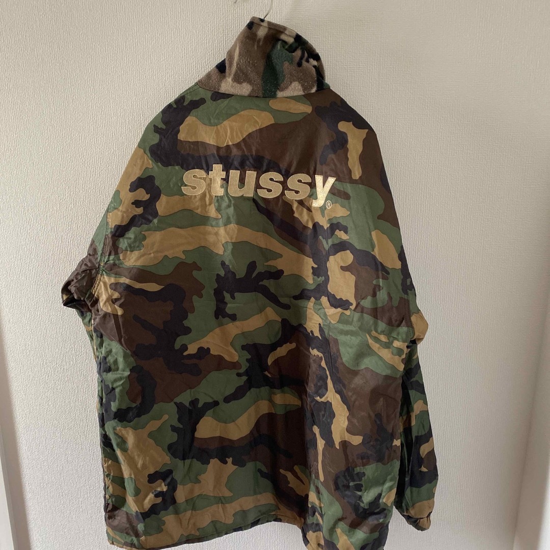 STUSSY - 90sStussyステューシーリバーシブルダウンジャケットフリース