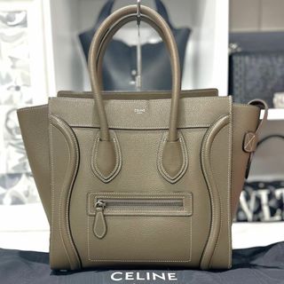 セリーヌ(celine)の美品☆　2020年　セリーヌ　ラゲージ　マイクロ　スリ　レザー　ハンドバッグ(ハンドバッグ)