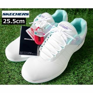 SKECHERS - 【新品訳あり】SKECHERS スパイクレスゴルフシューズ WHT 25.5cm