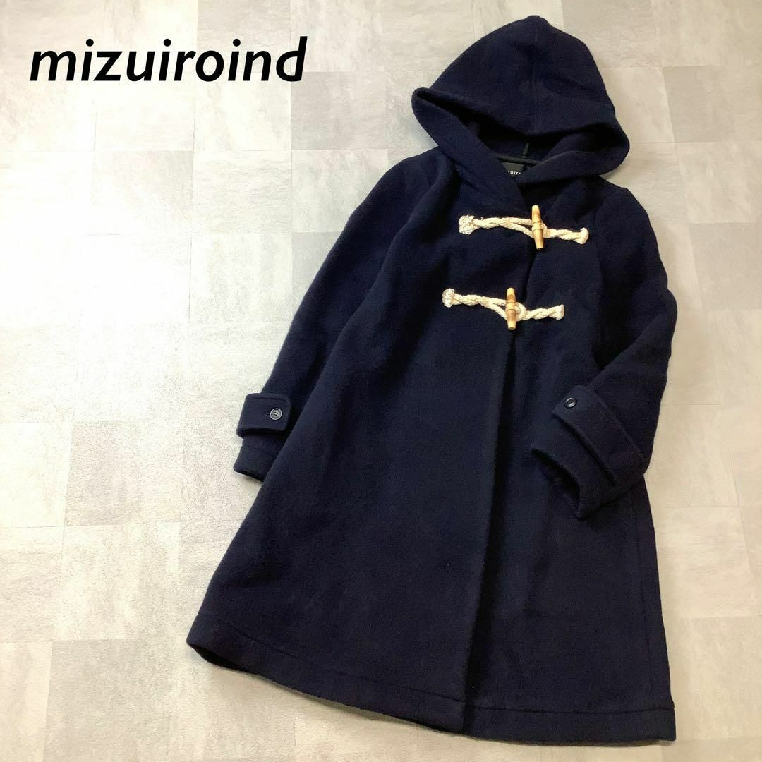 mizuiro ind ミズイロインド ダッフルコート ネイビー usedジャケット/アウター