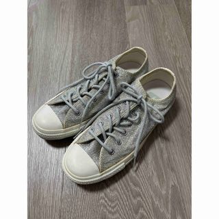 コンバース(CONVERSE)のコンバース スニーカー ラメ シルバー 24cm 完売品(スニーカー)