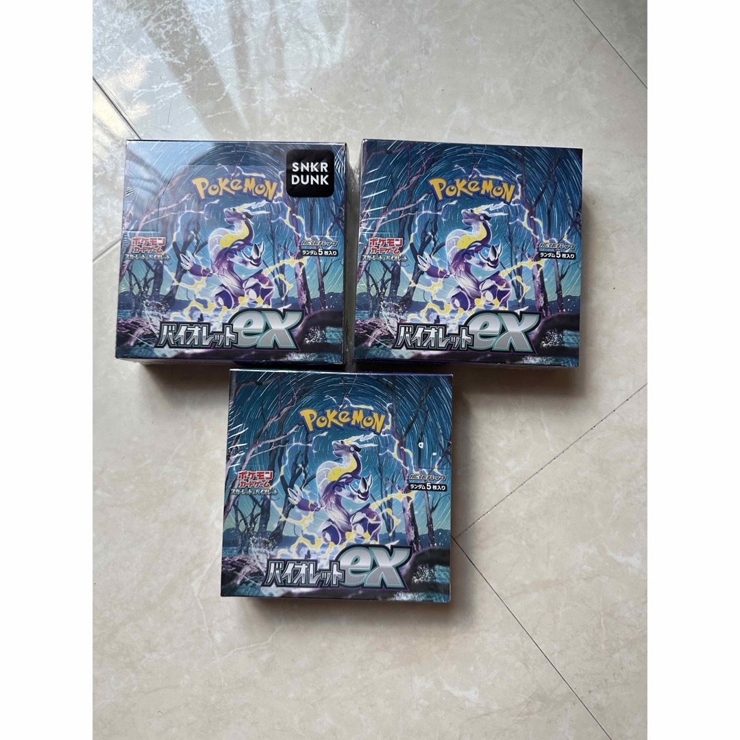 ポケモンカード　バイオレットex  シュリンクつき　3BOXトレーディングカード