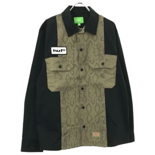 ハフ(HUF)のHUF × DICKIES ハフ × ディッキーズ 22AW PYTHON SERVISE LS SHIRT パイソン切替シャツ  ブラック×ベージュ M(シャツ)