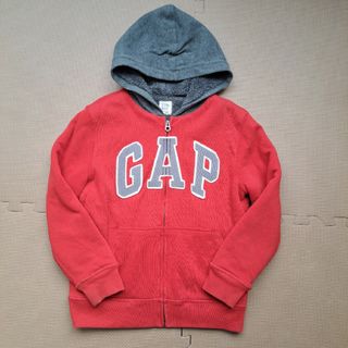 ギャップキッズ(GAP Kids)のGAP KIDS★ボアパーカー　赤　130　ジップアップ　ギャップ(ジャケット/上着)