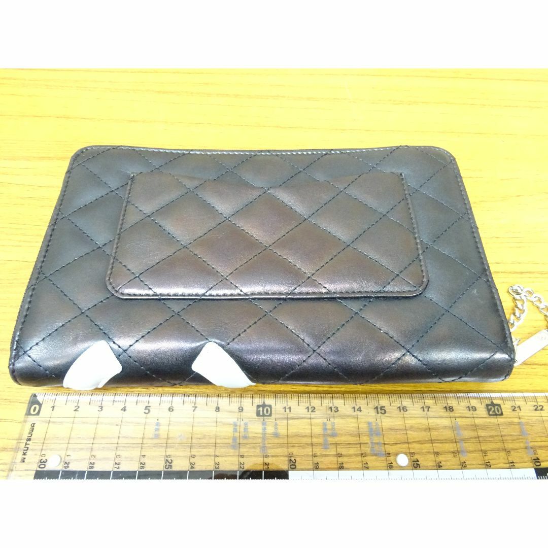 CHANEL(シャネル)のK本006/ 鑑定済 シャネル カンボンライン ラウンドファスナー 長財布 レディースのファッション小物(財布)の商品写真