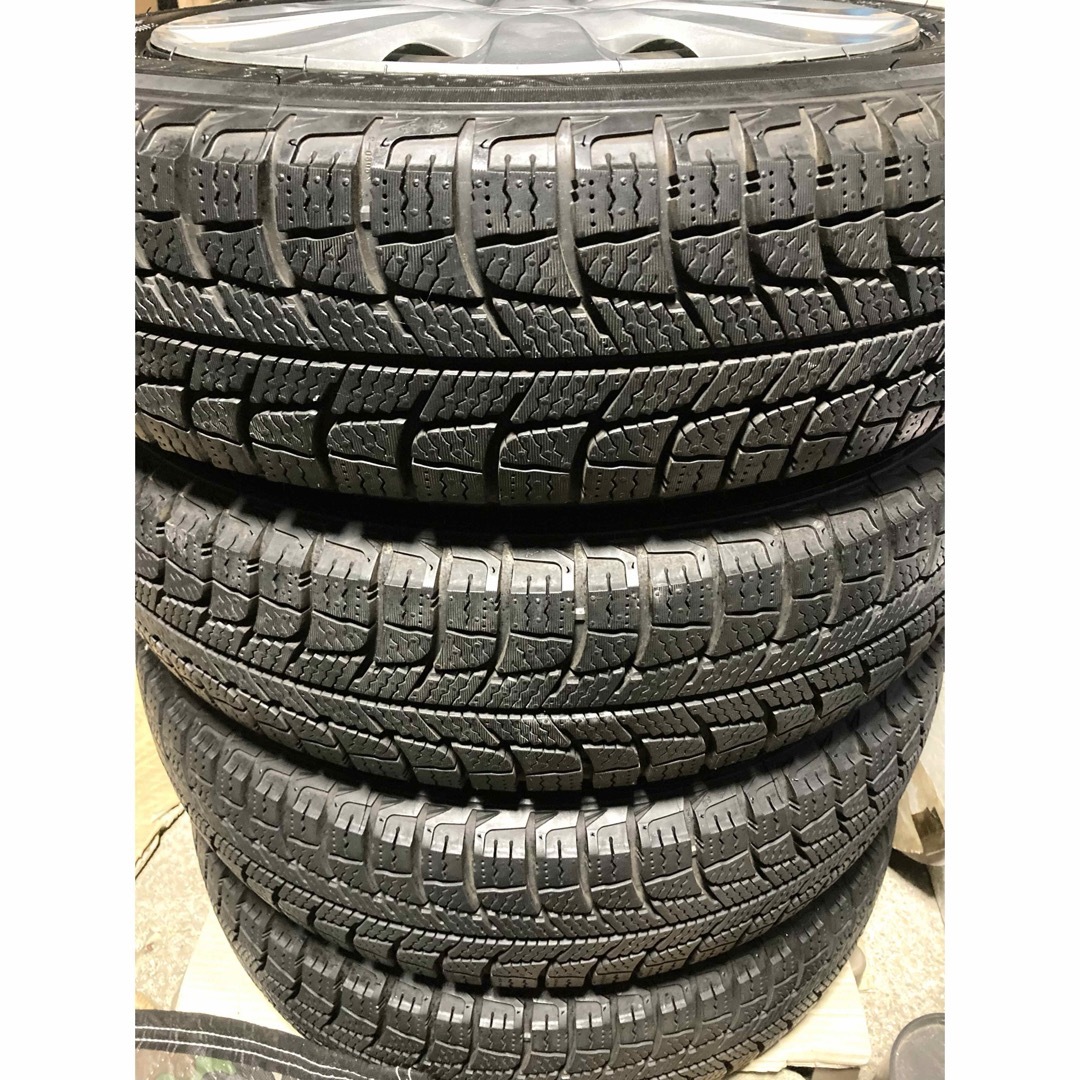 MICHELIN(ミシュラン)の⑧155/65R14 中古冬用タイヤと中古テッチンホイールの4本セット 自動車/バイクの自動車(タイヤ・ホイールセット)の商品写真