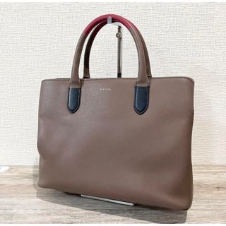 ポールスミス(Paul Smith)の美品 ポールスミス カラーブロックハンドル レザートートバッグ ハンドバッグ(ハンドバッグ)