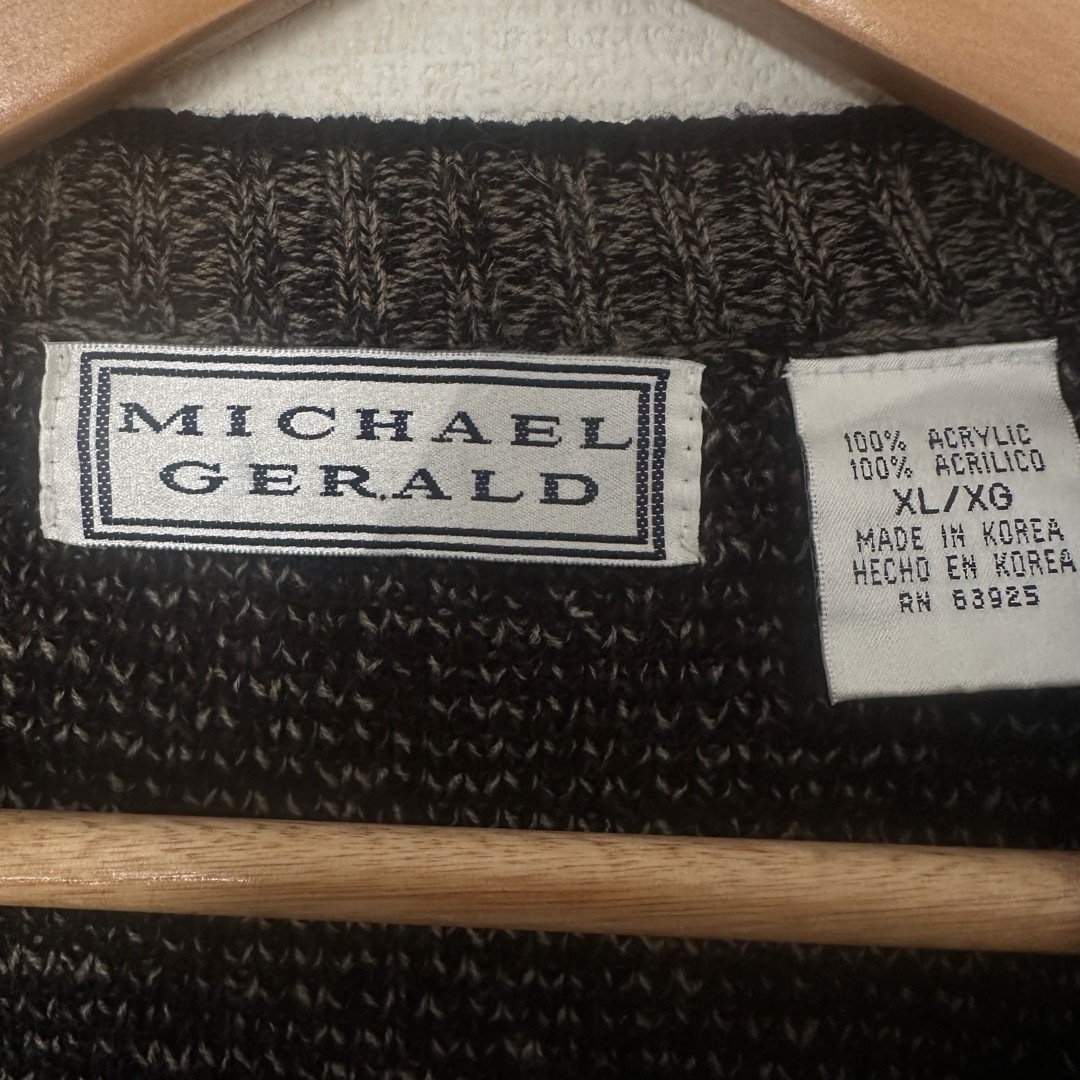 VINTAGE(ヴィンテージ)の韓国の古着屋購入のMICHAEL GERALD総柄カーディガン メンズのトップス(カーディガン)の商品写真