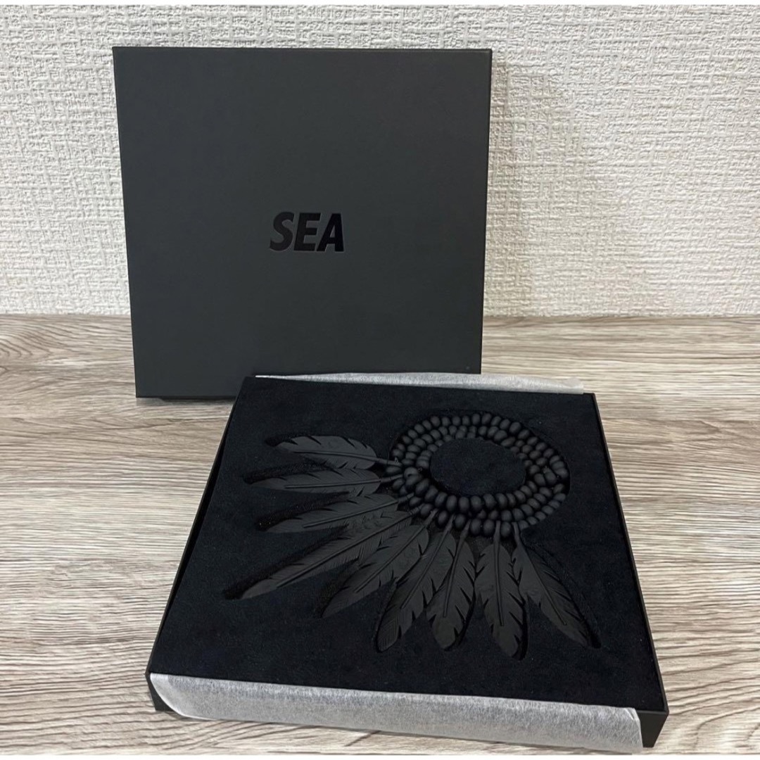 定価49500円 WIND AND SEA フェザーネックレス ブラック 黒美品付属品