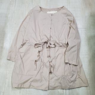 ニナリッチ(NINA RICCI)のNINA RICCI ノーカラー ナイロン スプリング コート サイズ 34(スプリングコート)