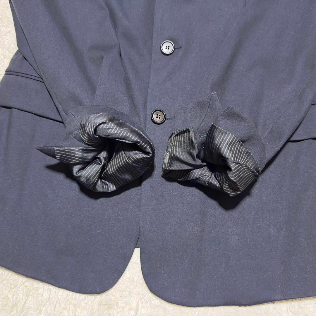Dior フード テーラードジャケット ドッキング 48 濃紺 ディオールオム袖丈約66cm