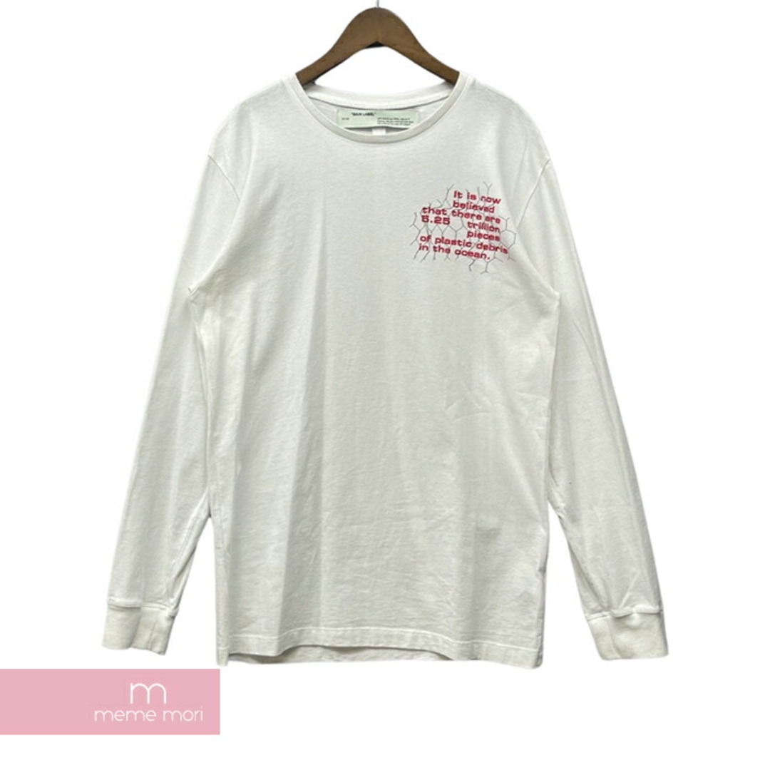 Tシャツ/カットソー(半袖/袖なし)OFF-WHITE 2020SS Ocean Debris L/S Tee OMAB001S20185006 オフホワイト オーシャンデブリロングスリーブTシャツ 長袖カットソー ロンT プリント メッセージ ホワイト サイズL【231220】【-C】【me04】