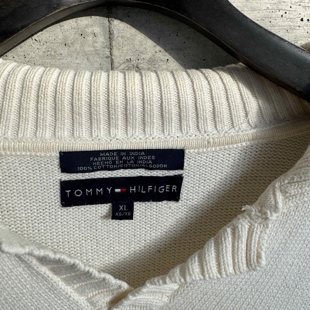 TOMMY HILFIGER(トミーヒルフィガー)のTommyHilfiger ビッグシルエット 開襟 コットンリブニットセーター メンズのトップス(ニット/セーター)の商品写真