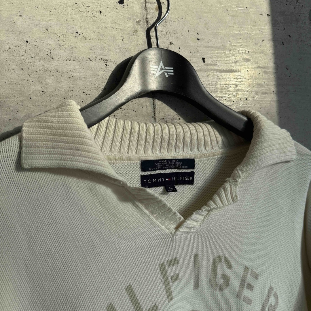 TOMMY HILFIGER(トミーヒルフィガー)のTommyHilfiger ビッグシルエット 開襟 コットンリブニットセーター メンズのトップス(ニット/セーター)の商品写真