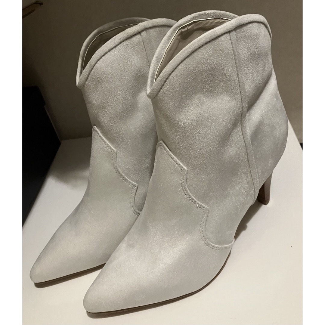 MERCURYDUO(マーキュリーデュオ)の新品　ウエスタンブーツ　オフホワイト レディースの靴/シューズ(ブーツ)の商品写真