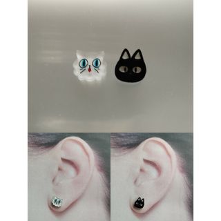 ペルシャ猫・黒猫　ピアス(ピアス)