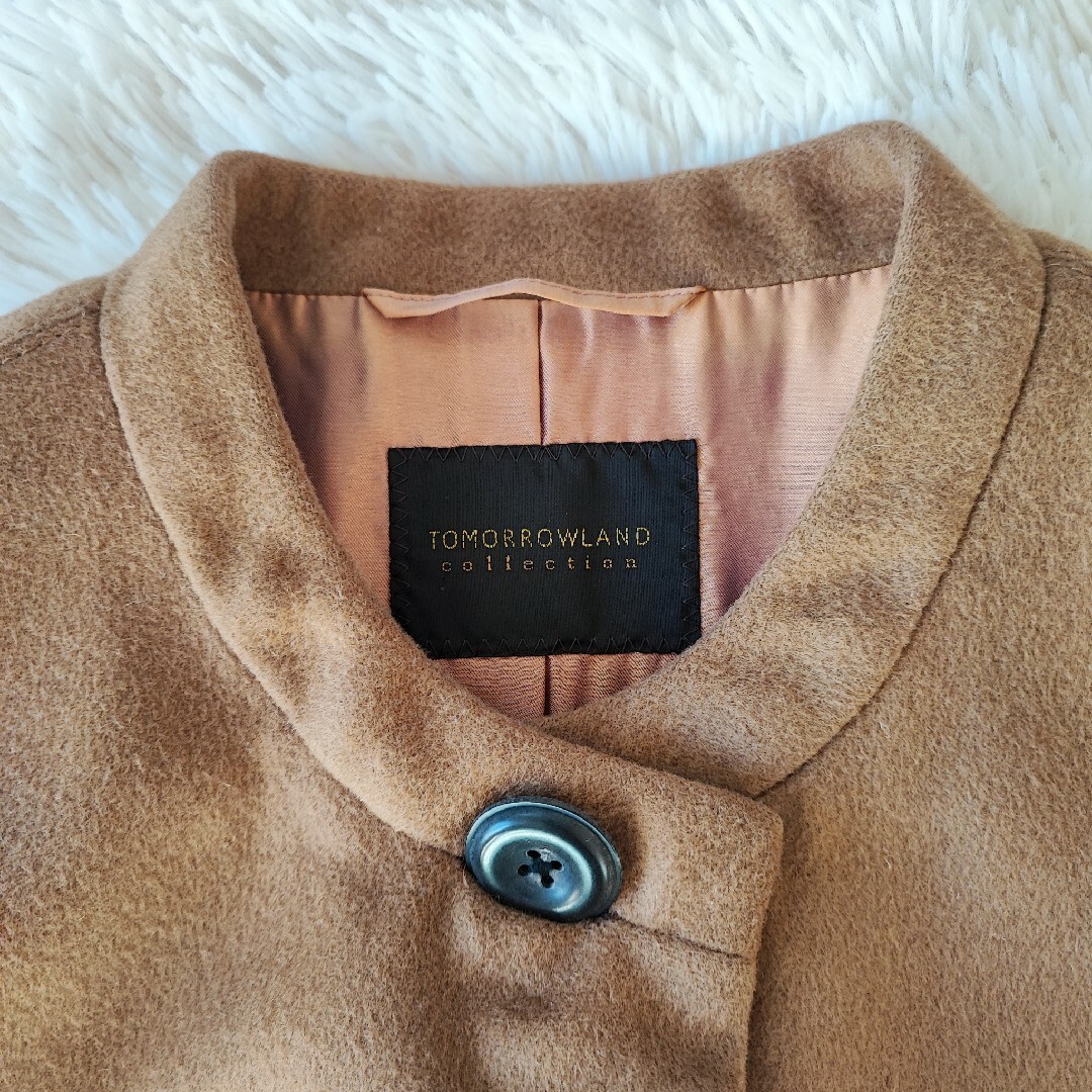 TOMORROWLAND(トゥモローランド)のTOMORROWLAND カシミヤ混 コート 36(S相当) ブラウン レディースのジャケット/アウター(ロングコート)の商品写真