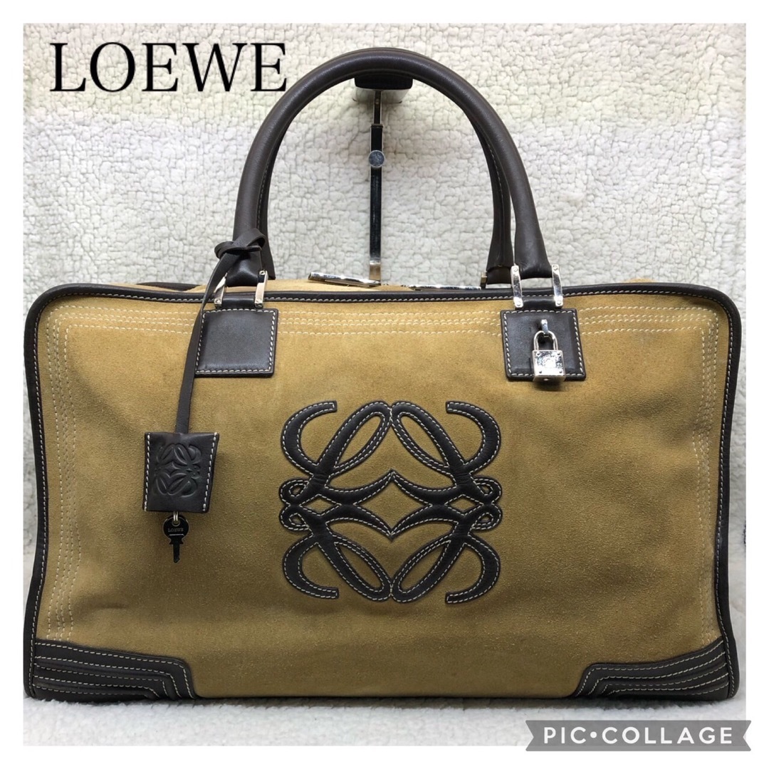 バッグLOEWE ロエベ　アマソナ　ボストンバッグ　チャームカデナ付き　シリアル有り