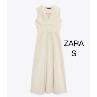 ザラ(ZARA)のZARA　フェイクスエード ジャンパースカート(ロングワンピース/マキシワンピース)