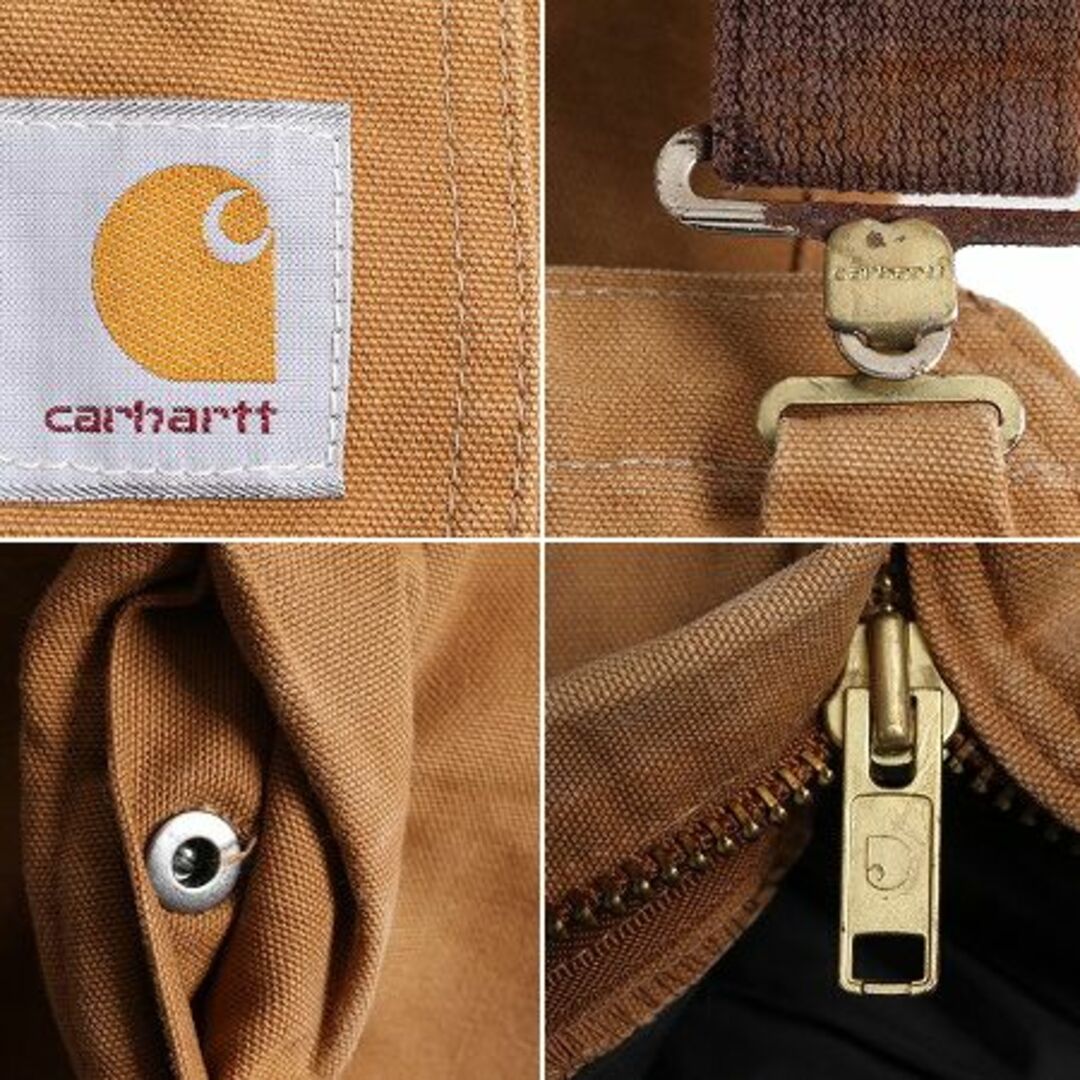 80s 90s USA製 カーハート ダブルニー ブラウン ダック オーバーオール メンズ 38 36 / 80年代 90年代 CARHARTT ワーク 中綿 キルティング メンズのパンツ(サロペット/オーバーオール)の商品写真