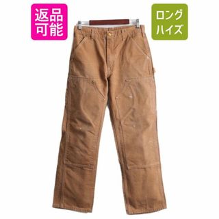 USA製 カーハート ダブルニー ブラウン ダック ペインター パンツ メンズ 30 30 / 古着 CARHARTT ワーク ストレート B01 茶 ヘビーウェイト(ペインターパンツ)