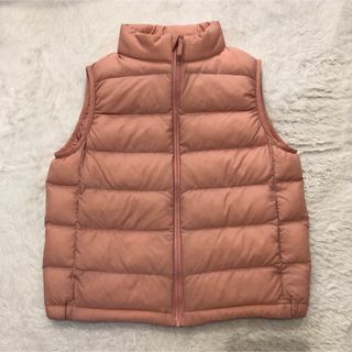 ユニクロ(UNIQLO)の新品　ユニクロ　キッズ　ダウンベスト　ピンク　(ジャケット/上着)