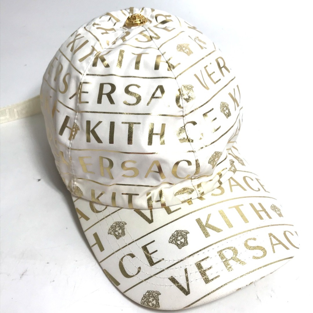 VERSACE(ヴェルサーチ)のヴェルサーチ VERSACE KITH キース コラボ ロゴ メデューサ 帽子 キャップ帽 ベースボール キャップ ポリエステル ホワイト メンズの帽子(キャップ)の商品写真