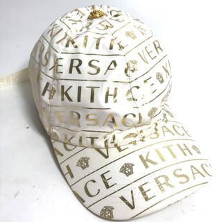 ヴェルサーチ(VERSACE)のヴェルサーチ VERSACE KITH キース コラボ ロゴ メデューサ 帽子 キャップ帽 ベースボール キャップ ポリエステル ホワイト(キャップ)