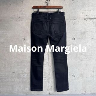 マルタンマルジェラ(Maison Martin Margiela)のMaison Margiela ミニマム 四つタグ 黒デニムスキニーパンツ 28(デニム/ジーンズ)