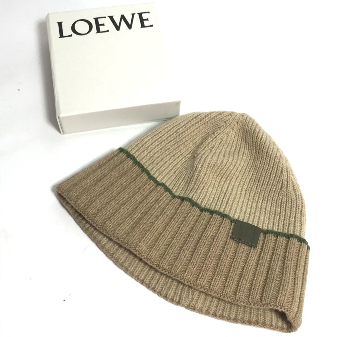 LOEWE(ロエベ)のロエベ LOEWE アナグラムロゴ ビーニー 帽子 ニット帽 ニットキャップ ニット帽 ウール ベージュ レディースの帽子(ニット帽/ビーニー)の商品写真