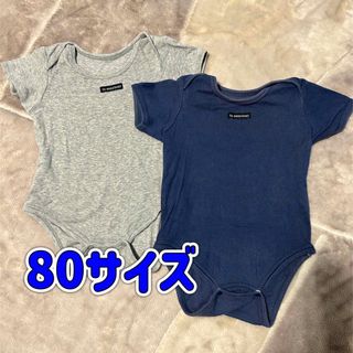 ニシマツヤ(西松屋)のロンパース　80 2枚　半袖(ロンパース)