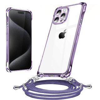 【人気です】iPhone 15 Pro Max ケース クリア ショルダー 耐衝(その他)