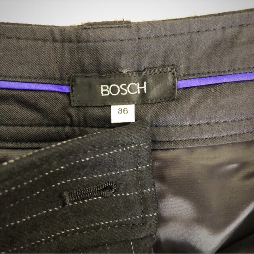 BOSCH(ボッシュ)のBOSCH☆ レディース カジュアル ハーフパンツ ブラック ストライプ柄 レディースのパンツ(カジュアルパンツ)の商品写真