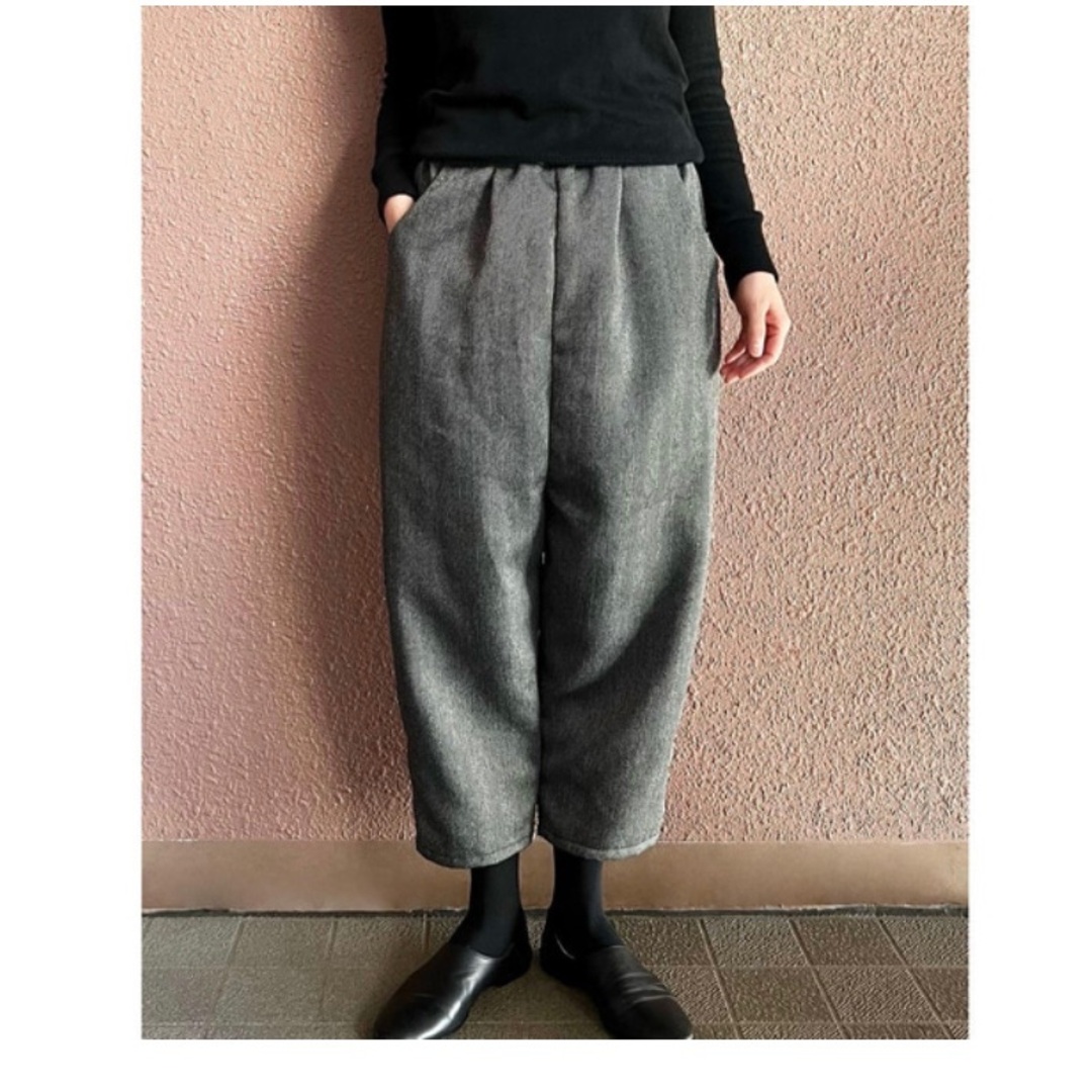 RATA作家バルーンパンツ　グレーヘリンボーン　creema  未使用