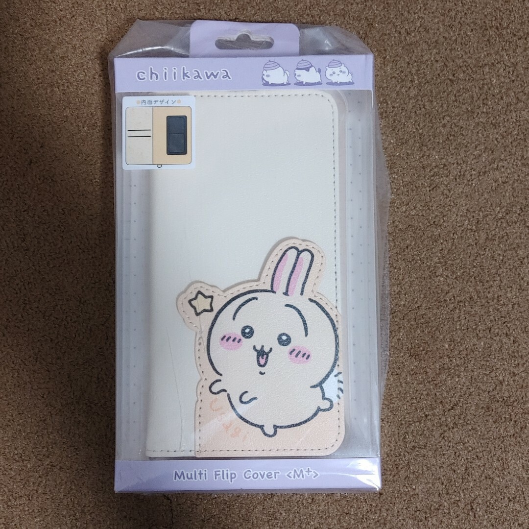 ちいかわ(チイカワ)のちいかわ ダイカットマルチフリップカバー(M+) うさぎ CK-23C　新品 スマホ/家電/カメラのスマホアクセサリー(モバイルケース/カバー)の商品写真