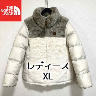 ザノースフェイス(THE NORTH FACE)の美品人気 ノースフェイス ボアダウンジャケット レディースXL ホワイトレーベル(ダウンジャケット)