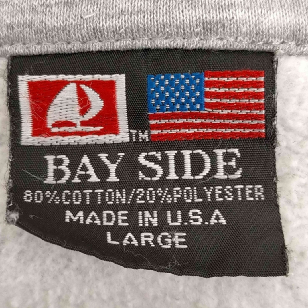 BAY SIDE(ベイサイド)のBAY SIDE(ベイサイド) USA製 ハーフジップ スウェット 企業ロゴ刺繍 メンズのトップス(スウェット)の商品写真