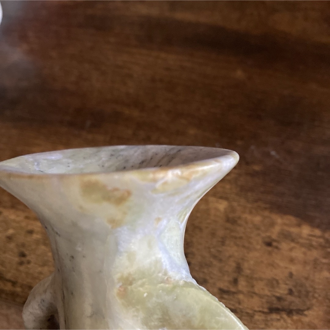 美術品/アンティーク石彫刻　龍　開運　縁起物　古玩　水瓶　花瓶　中国美術　玉石　大理石